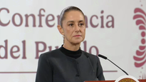 Claudia Sheinbaum en la Mañanera del Pueblo de este viernes.