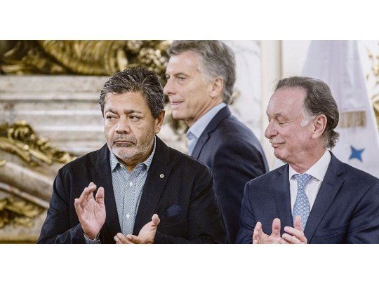ACUERDISTA. Gerardo Martínez estuvo la semana pasada con Macri.