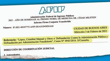 Exclusivo: Al dejar querella en causa Oil 2, la AFIP admitió que no hubo delitos contra el fisco