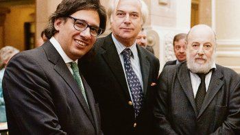 Vistas. Germán Garavano, Roberto Hornos, juez de la Cámara en lo Penal Económico y Claudio Bonadio.
