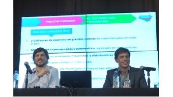 ámbito.com | El secretario de Comercio, Augusto Costa, y el ministro de Economía, Axel Kicillof, durante la conferencia de prensa.