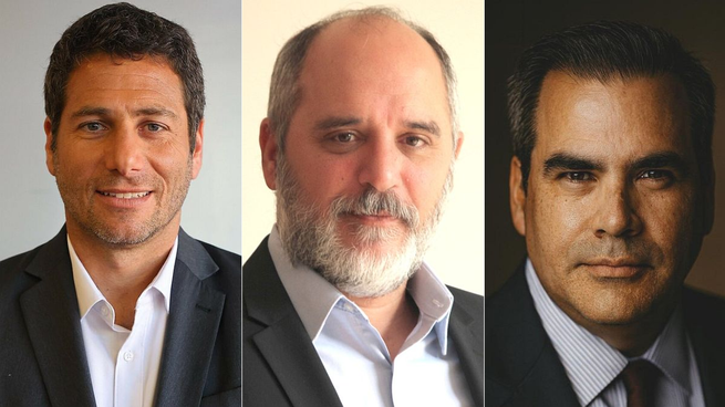 Daniel Dreizzen ( Aleph Energy), Gustavo Araujo (Criteria) y Luciano Codeseira (Universidad Austral).