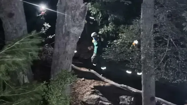 El bebé cayó por una pendiente de hasta 15 metros en el Cerro Ventana