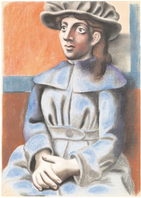 Joven con sombrero y las manos cruzadas”, atraviesa el tiempo con su mirada hipnótica.