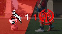 colonia y mainz se reparten los puntos y empatan 1-1