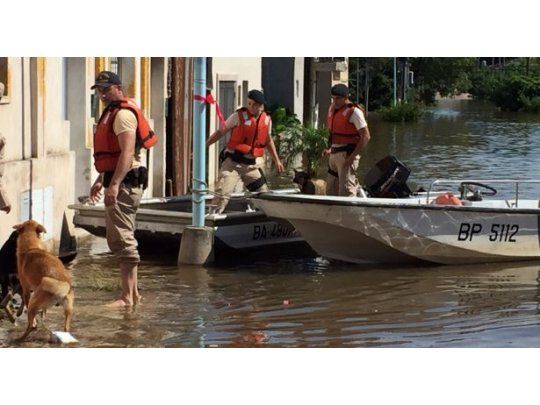 La Prefectura asiste a damnificados por las inundaciones en el Litoral.