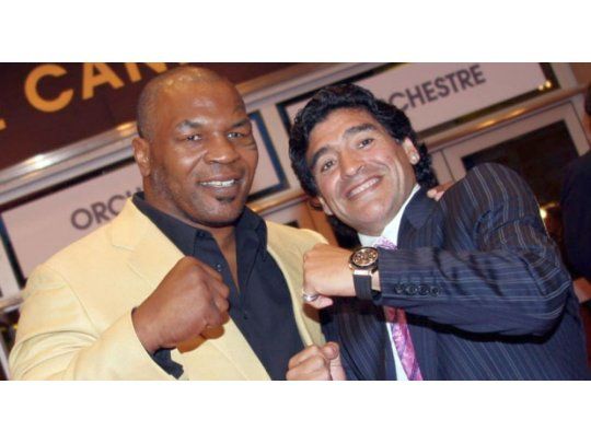 Mike Tyson y Diego Maradona, juntos.
