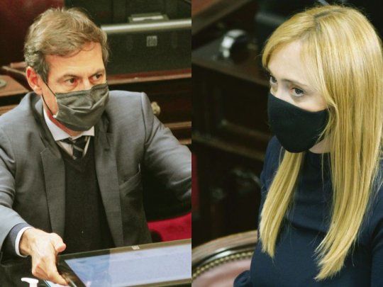 Luis Naidenoff (UCR) y la camporista Anabel Fernández Sagasti volverán hoy al recinto