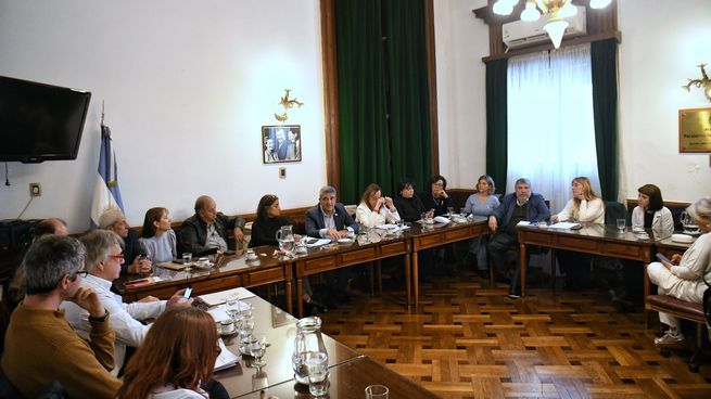 Los senadores de UP recibieron a los trabajadores del Garrahan.