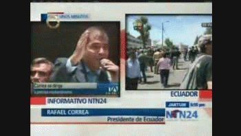 Discurso de Correa a los manifestantes
