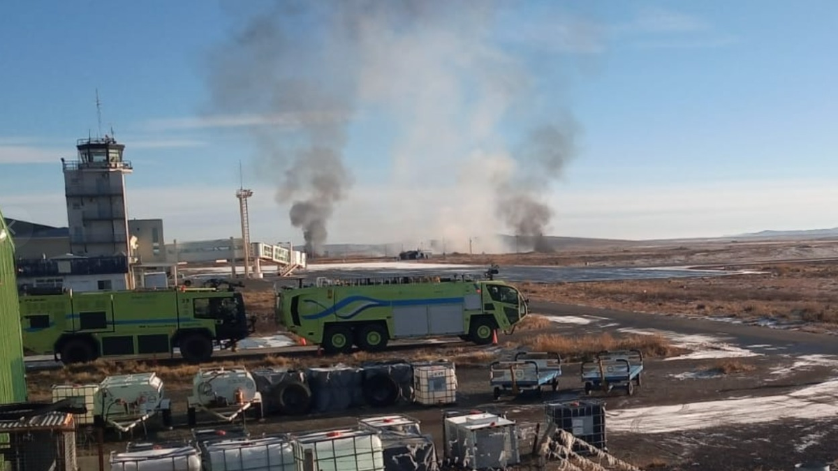 Momento previo de la caída del avión sanitario en Tierra del Fuego