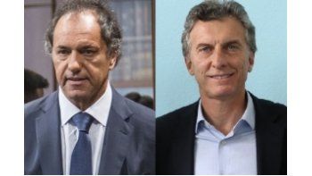 Daniel Scioli y Mauricio Macri.