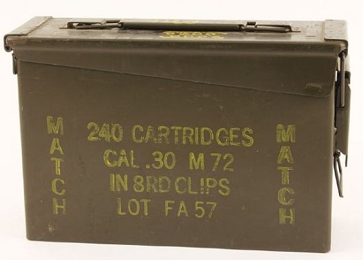 La caja de municiones que perteneció a Elvis en sus días en el ejército de EEUU.