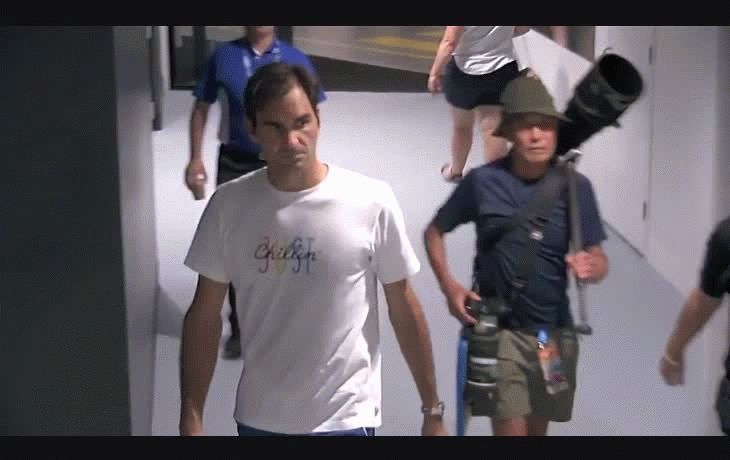 insolito: le impidieron a federer entrar al vestuario porque no tenia la credencial