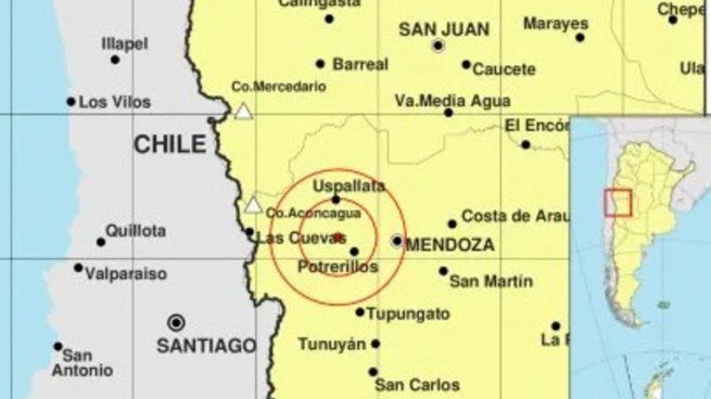 El sismo de 4,4 grados en Mendoza tuvo su epicentro en alta montaña, en la zona de Las Heras, y también fue percibido en San Juan.