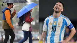 Lluvias y tormentas el día que juega la Selección Argentina.