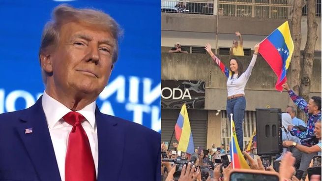 Donald Trump apoyó a la oposición venezolana tras el secuestro de María Corina Machado.