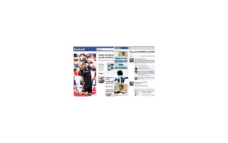 Desde Facebook se organizaron insólitas campañas que involucran a Juan Pablo Carrizo y Diego Armando Maradona.