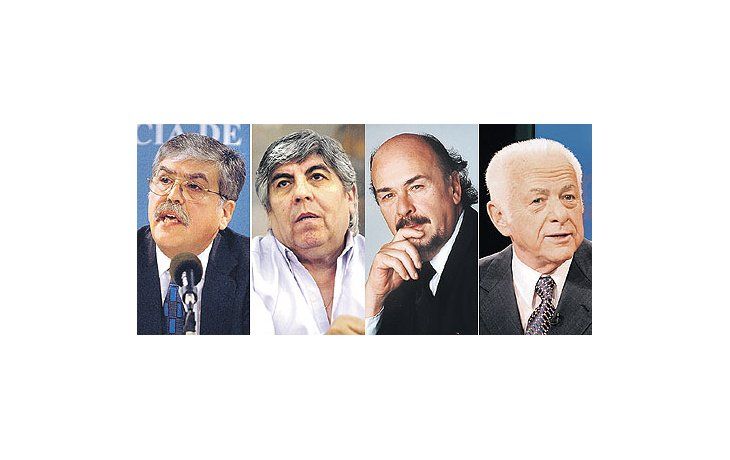 Julio De Vido, Hugo Moyano, J. Morales Solá y Gerardo Sofovich