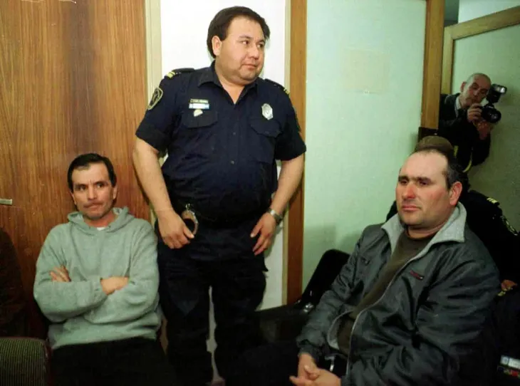 Ricardo Anselmini y Oscar Echenique, dos de los femicidas de la adolescente Natalia Melmann.