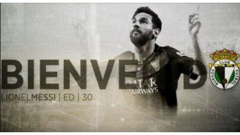 Burgos anunció en su Twitter la contratación de Messi.