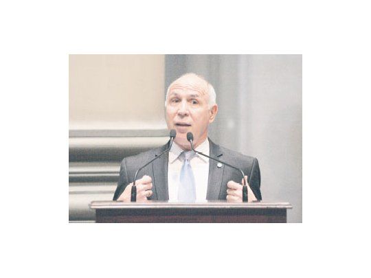 Ricardo Lorenzetti ayer en el acto de apertura del año judicial, que se realizó en el cuarto piso del Palacio de Tribunales.