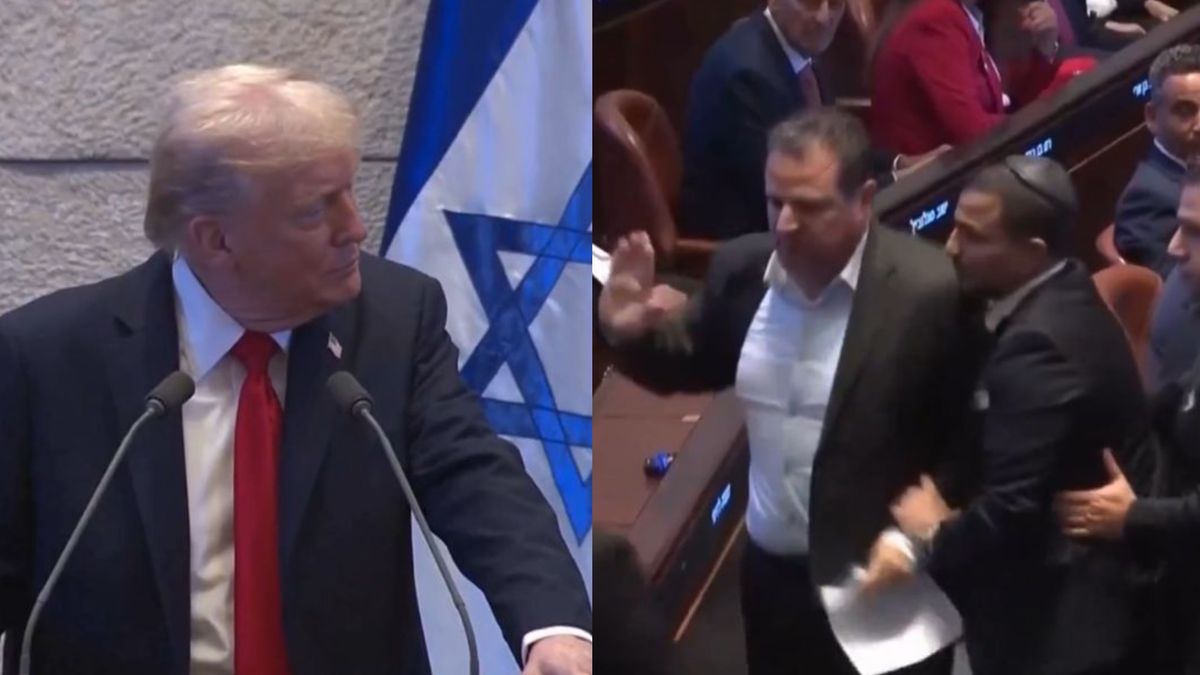 Video: tensión, gritos y expulsión de dos parlamentarios israelíes durante el discurso de Donald Trump Video: tensión, gritos y expulsión de dos parlamentarios israelíes durante el discurso de Donald Trump