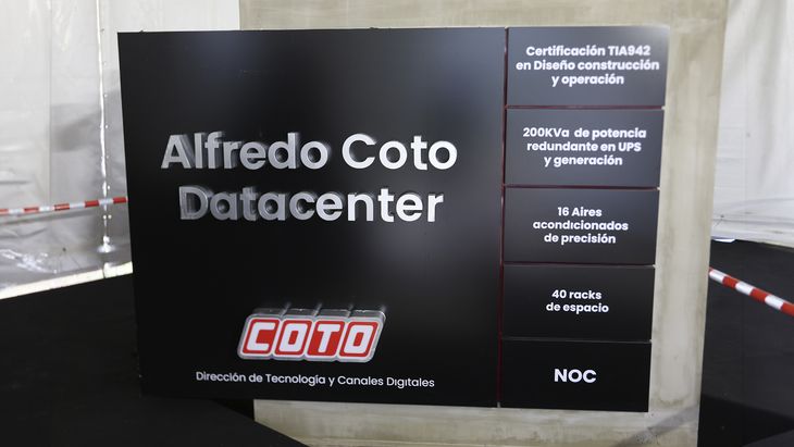 El nuevo data center que inauguró la cadena de supermercados Coto. El nuevo data center que inauguró la cadena de supermercados Coto.