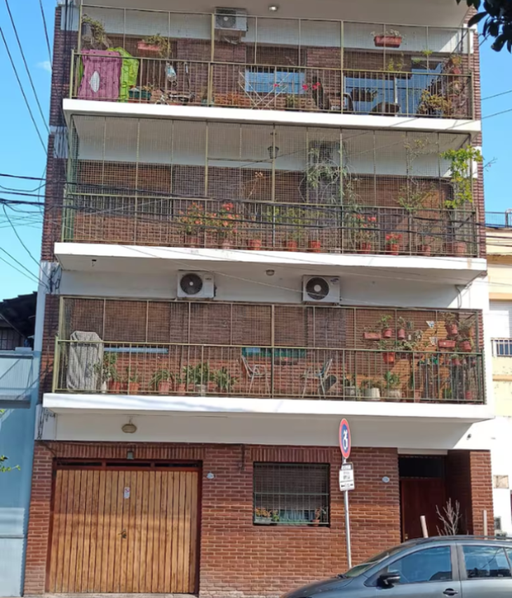 The building where the woman was found. The building where the woman was found.