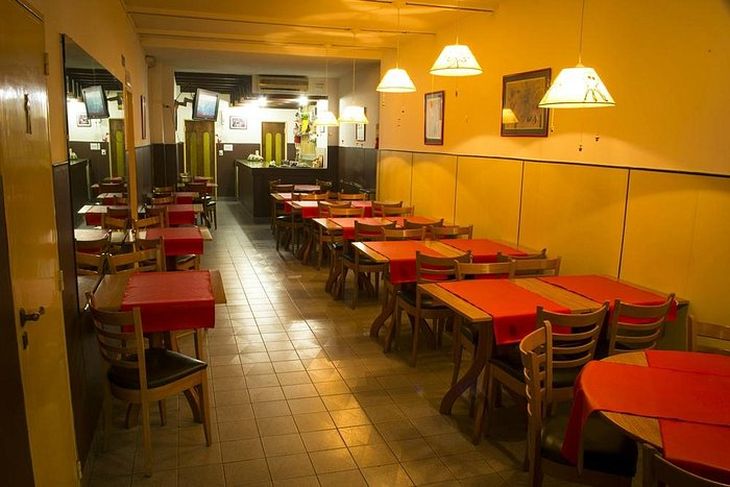 Hotel tables where breakfast is offered. Hotel tables where breakfast is offered.