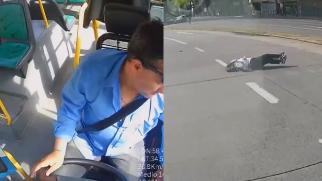 El colectivo de la línea 76 dobló con el giro permitido, pero el chofer desvió la vista en el momento crítico.