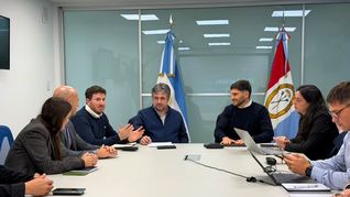 Federico Angelini, en su primera reunión como funcionario de Santa Fe. Federico Angelini, en su primera reunión como funcionario de Santa Fe.