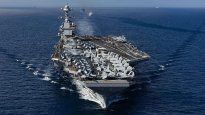 EEUU movilizó por el Mediterráneo al portaaviones más grande del mundo, el USS Gerald R. Ford, que zarpó de Creta hasta la costa israelí.