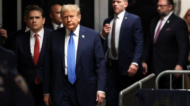 l expresidente Donald Trump durante una comparecencia ante la Corte Suprema de Nueva York.&nbsp;