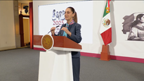La Presidenta en una nueva Mañanera del Pueblo desde el Palacio Nacional.