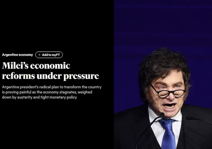 La portada del Financial Times con el análisis sobre la economía argentina.