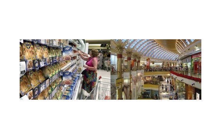 Ventas en shoppings crecen 28% y en supermercados 26,7% durante febrero, informó el INDEC.