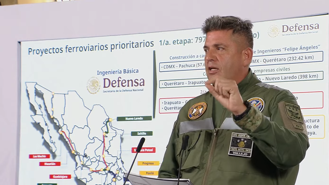 Ricardo Vallejo Suárez en la Mañanera de este jueves.