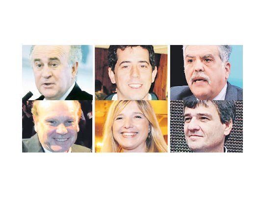 Oscar Parrilli, “Wado” De Pedro, Julio De Vido, Raúl Othacehé, Cristina Álvarez Rodríguez y Juan Zabaleta.