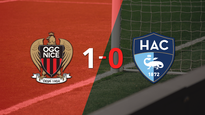 con un solo gol, nice derroto a le havre ac en el estadio le grand stade