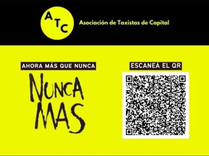 El cartel que llevarán más de 500 taxis en la Ciudad de Buenos Aires. El cartel que llevarán más de 500 taxis en la Ciudad de Buenos Aires.