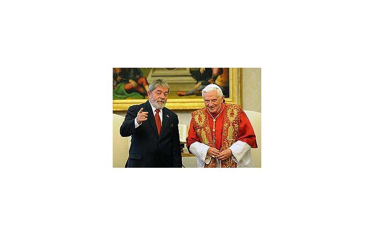 Lula da Silva y Benedicto XVI.