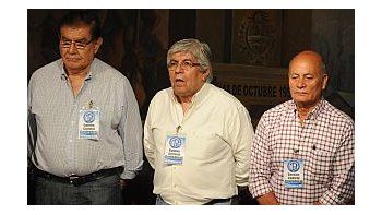 Guillermo Pereyra, Hugo Moyano y Gerónimo Momo Venegas