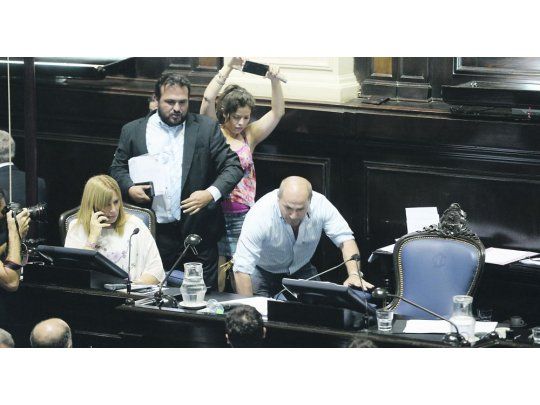 Escándalo. La semana pasada Secco protagonizó un papelón en la Legislatura bonaerense al irrumpir en plena sesión parlamentaria.
