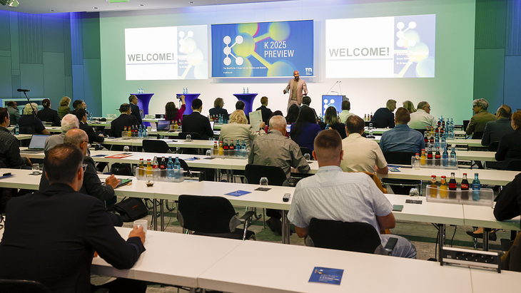 Más de 70 periodistas de 32 países fueron invitados a la Messe Düsseldorf para la presentación preliminar de la K 2025. Más de 70 periodistas de 32 países fueron invitados a la Messe Düsseldorf para la presentación preliminar de la K 2025.