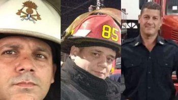 Los bomberos Pablo Silva, Cristian Ragazzoni y Gabriel Fidelli fallecieron luego de asistir al incendio de un edificio en Caseros.&nbsp;