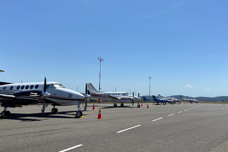 El Aeropuerto de Punta del Este recibió 220 vuelos privados en una sola jornada. El Aeropuerto de Punta del Este recibió 220 vuelos privados en una sola jornada.