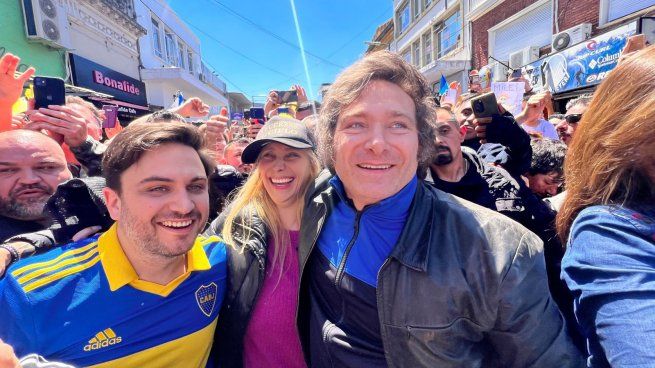 Javier Milei visitó San Isidro.&nbsp;
