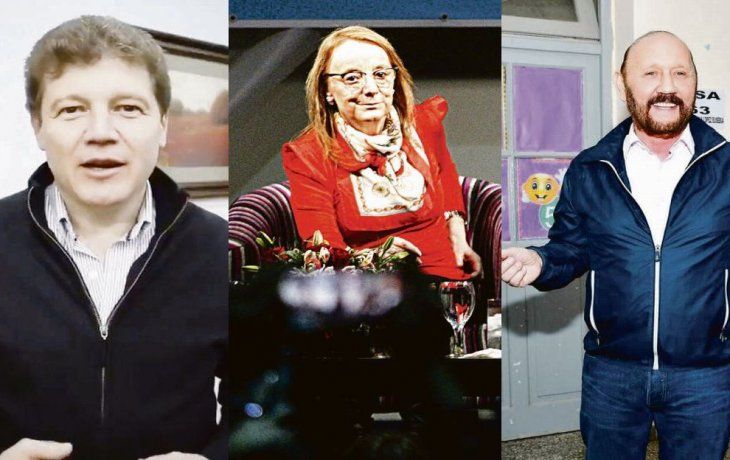 Gustavo Melella,&nbsp;Alicia Kirchner y&nbsp;Gildo Insfrán.