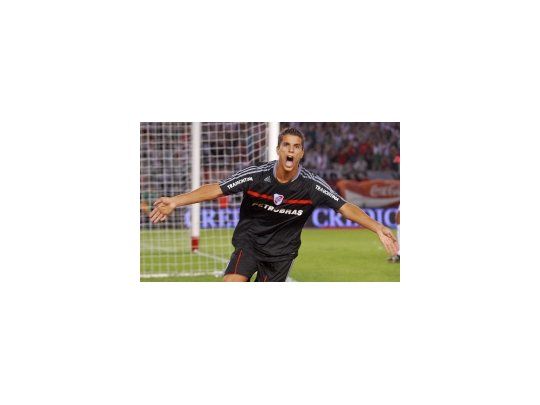 Erik Lamela festejando un gol en River. ¿Lo hará en el Atlético Madríd?
